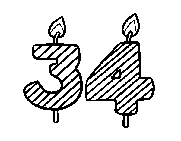 34 years old coloring page - Coloringcrew.com