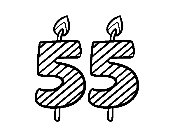 55 years old coloring page - Coloringcrew.com