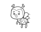 A bee coloring page