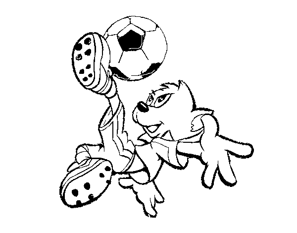 A bicycle kick coloring page