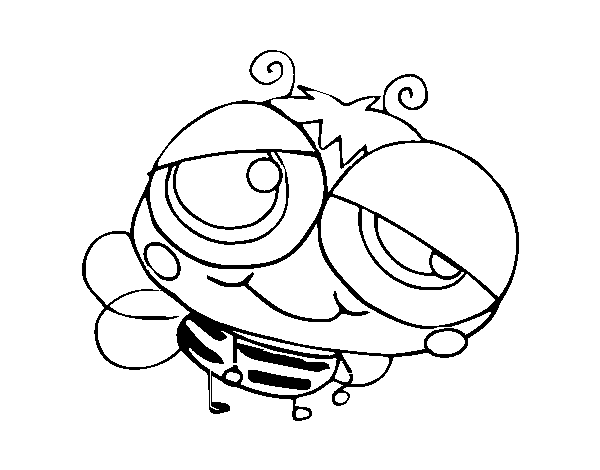 A bumblebee coloring page
