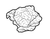 A cauliflower coloring page