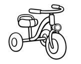 A children's tricycle coloring page