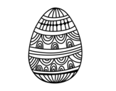 A decorated Easter Egg coloring page
