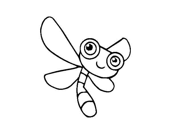 A dragonfly coloring page