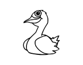 A duck coloring page