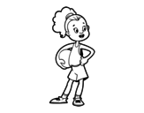 Dibujo de A female basketball player
