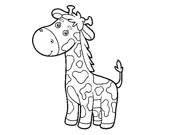A giraffe coloring page