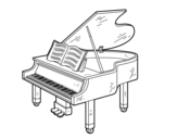 A grand piano open coloring page