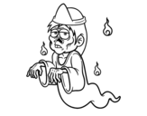 A japanese ghost coloring page