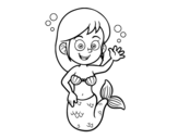 A magic mermaid coloring page