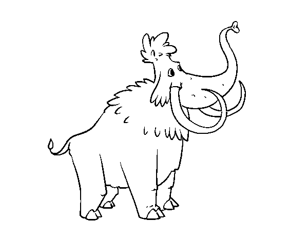 A Mammoth coloring page