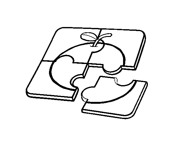 A puzzle coloring page