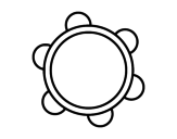 A Tambourine coloring page