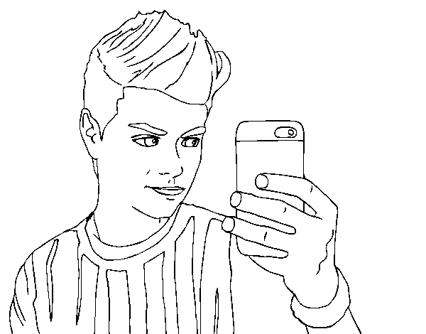 Abraham Mateo selfie coloring page