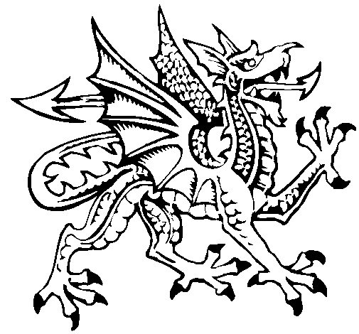 Aggressive dragon coloring page