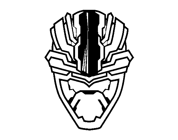 Alien mask coloring page