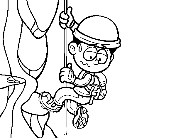 Alpinist coloring page