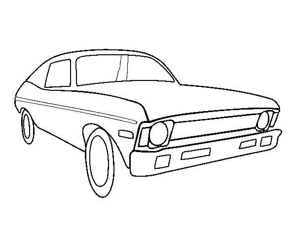 American car coloring page