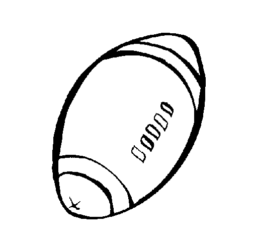 American football ball coloring page