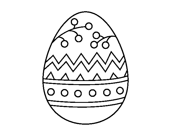 An easter egg coloring page
