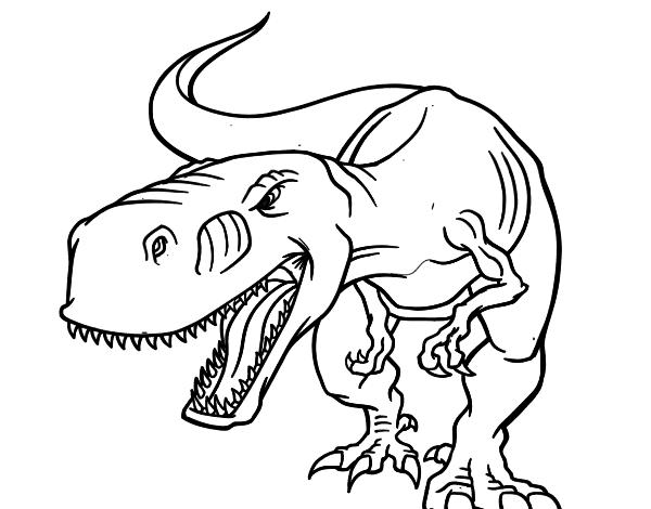 Angry dinosaur coloring page - Coloringcrew.com