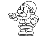 Angry Santa coloring page