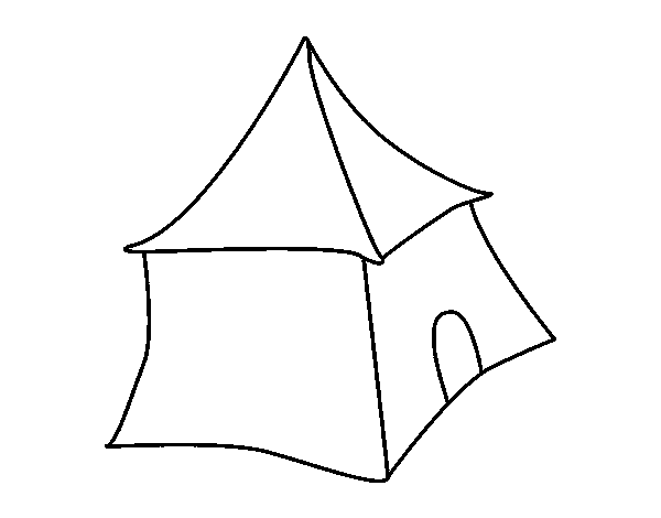 Arab tent coloring page