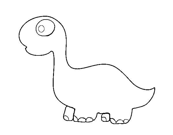 Baby Diplodocus coloring page
