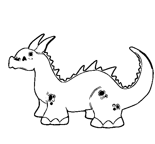 Baby dragon coloring page