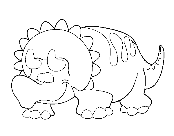 Baby triceratops coloring page - Coloringcrew.com