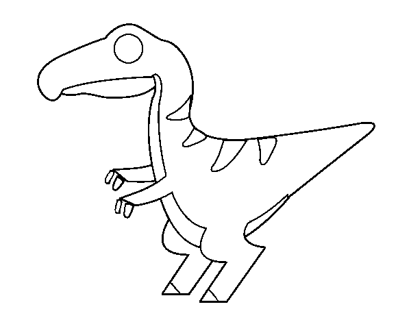 Baby velociraptor coloring page