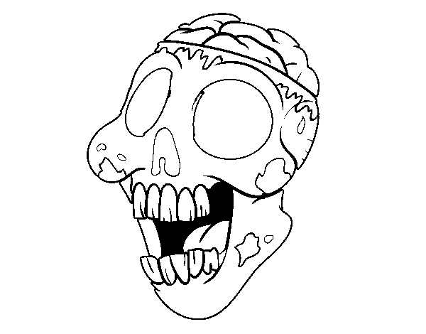 Bad zombie coloring page