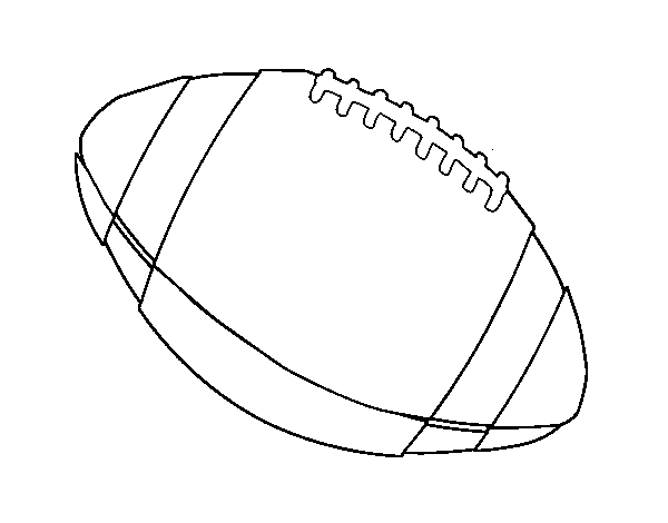 Ball of American football coloring page