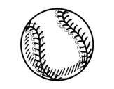 Ball of beisbol coloring page