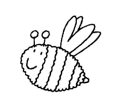 Bee 4 coloring page
