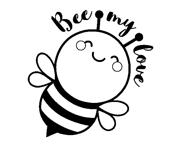 Bee my love coloring page