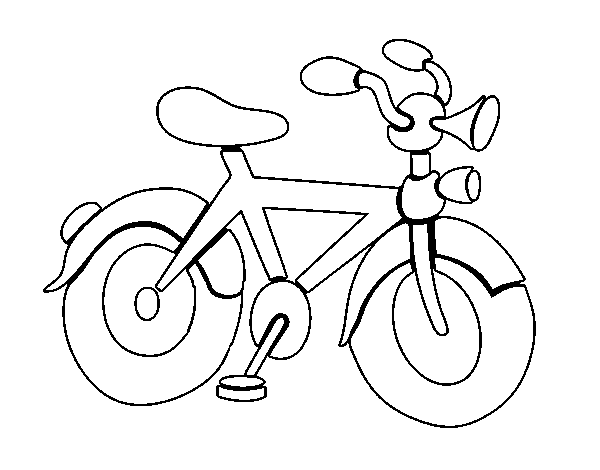 Bicycle with klaxon coloring page