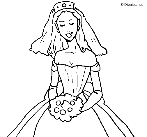 Bride coloring page