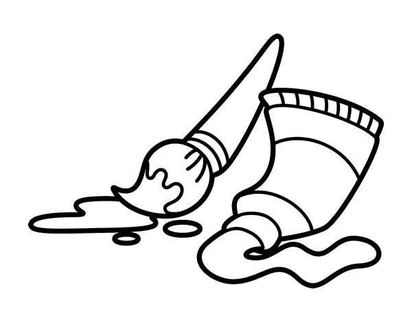 paint brush coloring pages - photo #12