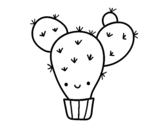 Cactus pear coloring page