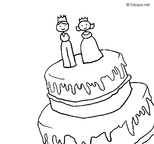 Cake coloring page