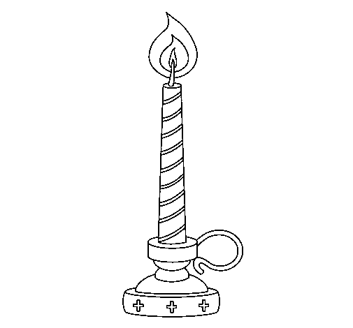 Candle IV coloring page