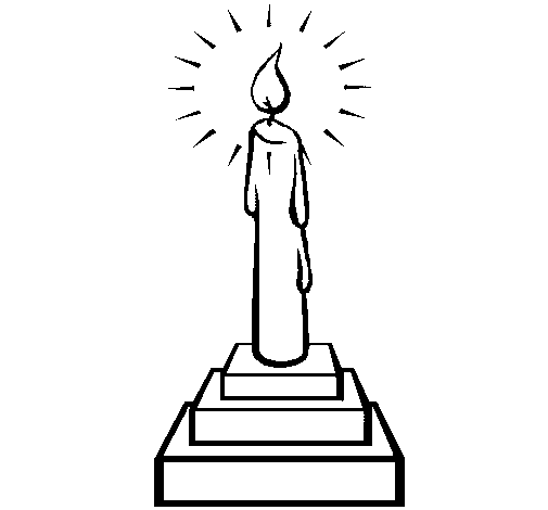 Candle coloring page