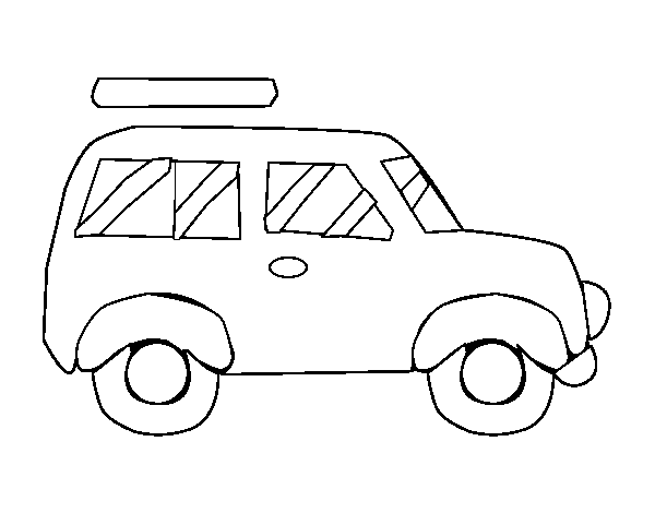 Car roof rack coloring page