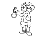Chemist coloring page