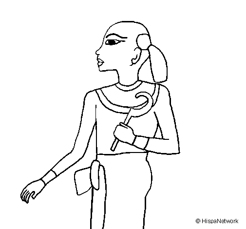 Child pharaoh coloring page