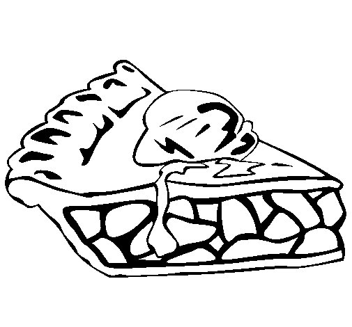 Chocolate cake coloring page - Coloringcrew.com