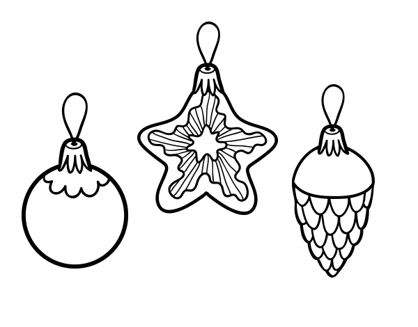 Christmas decorations coloring page  Coloringcrew.com