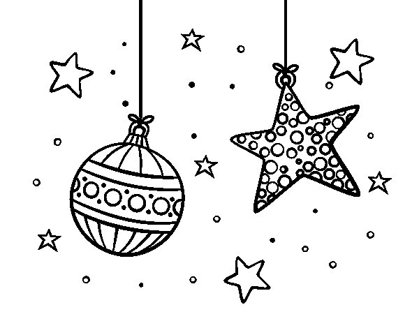 make your own christmas decorations coloring pages - photo #38